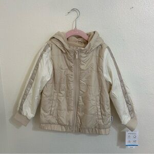 Carters Girl Toddler Jacket 4T Hooded Fleece Lined Full Zip Water Resistant